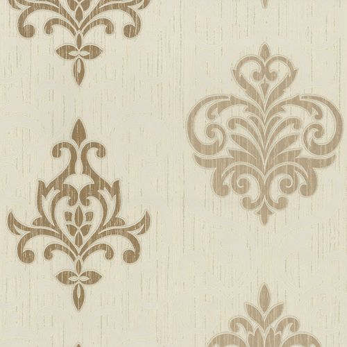 Non-Woven Wallpaper Baroque Ornaments beige 13194-40