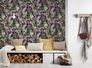 Non-Woven Wallpaper Animals Leaves black 38176-1 1