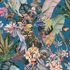 Non-Woven Wallpaper Animals Leaves blue 38176-4 2