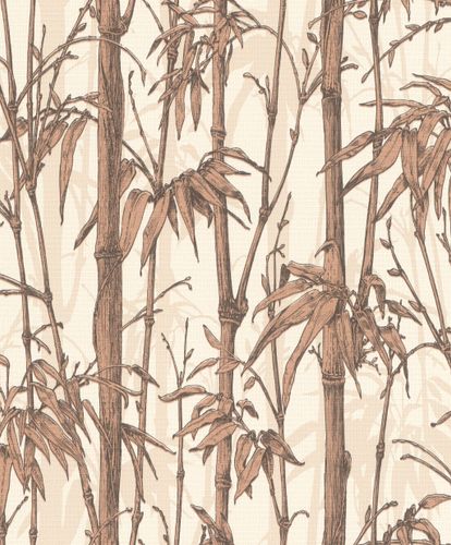 Non-Woven Wallpaper Rasch Bamboo brown cream 484878