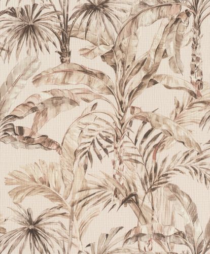 Non-Woven Wallpaper Rasch Jungle brown cream 485233