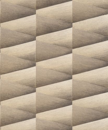 Non-Woven Wallpaper Rasch 3D Graphic gold Gloss 554649