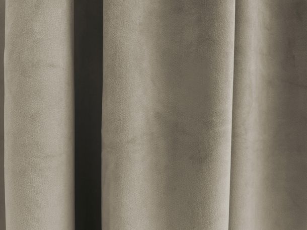 Velvet curtain Uni silver opaque Velia 245x140