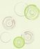 Wallpaper Circles Rasch Prego white green 489453 1