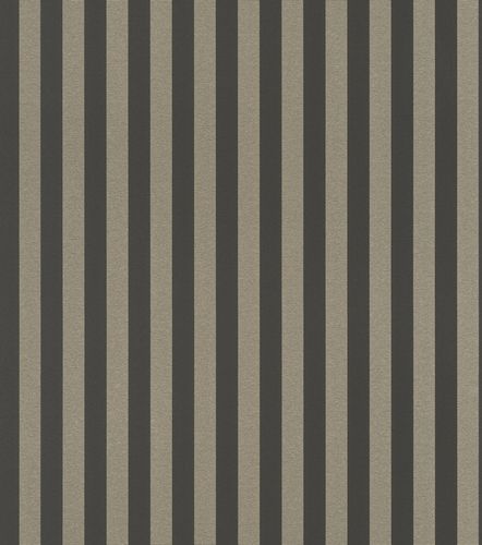 Non-Woven Wallpaper Block Stripes black Gloss 570335