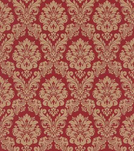 Non-Woven Wallpaper Ornaments Baroque red Gloss 570540