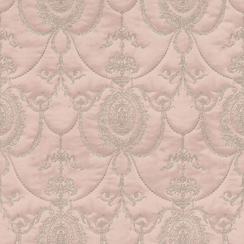 Non-Woven Wallpaper Damast Baroque pink Gloss 570823