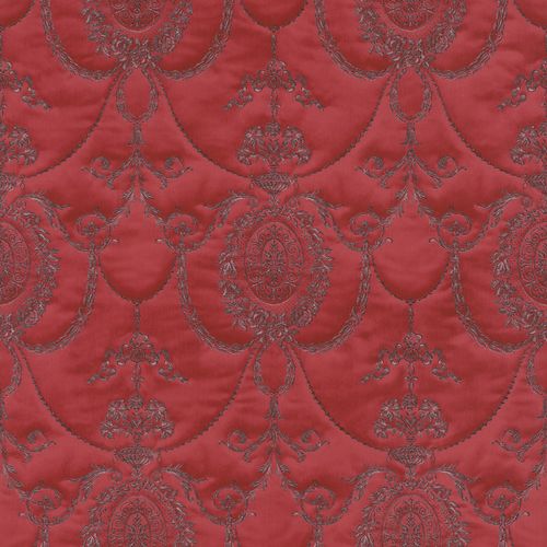 Non-Woven Wallpaper Damast Baroque red Gloss 570861