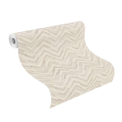 Wallpaper BARBARA HOME zigzag motif beige gray 560954