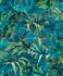 Non-woven wallpaper Grandeco leaves flowers green blue 1