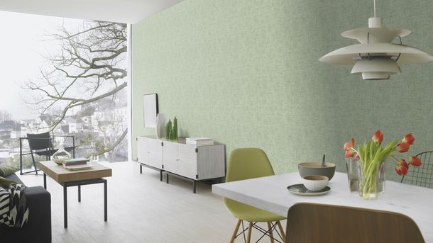 Rasch Non-Woven Wallpaper abstract Green Silver 507843