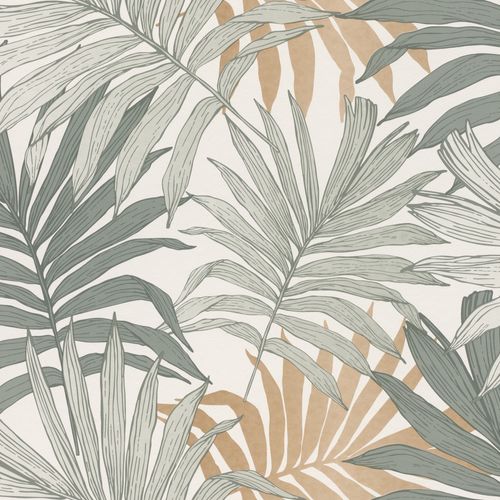 Country house wallpaper palms green 252651 Rasch non-woven