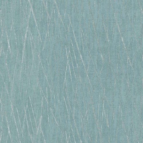 Non-woven wallpaper texture blue silver metallic 38598-3