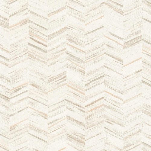 Non-woven wallpaper AS Creation White Beige Herringbone