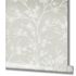 Wallpaper Ivy structure flowers beige white Novamur 5