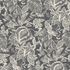 Non-woven wallpaper Nomad anthracite leaves Grandeco 1