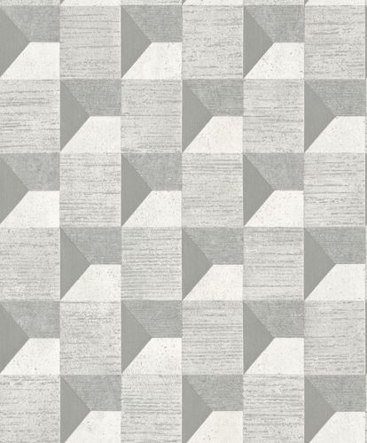 Non-woven wallpaper Grandeco Gray Pattern Graphic Phoenix