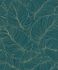 Non-woven wallpaper Grandeco Green leaf pattern Phoenix 1