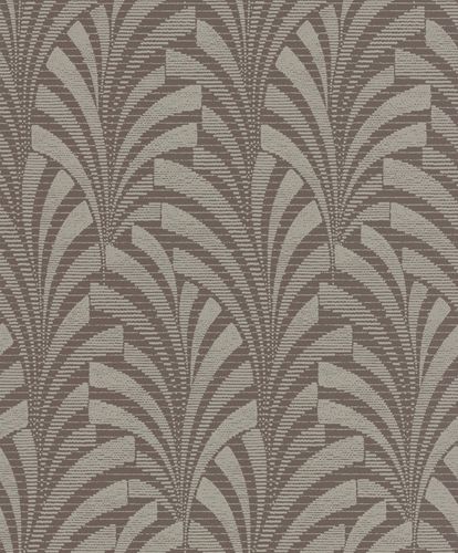 Non-woven wallpaper Grandeco taupe pattern abstract Phoenix