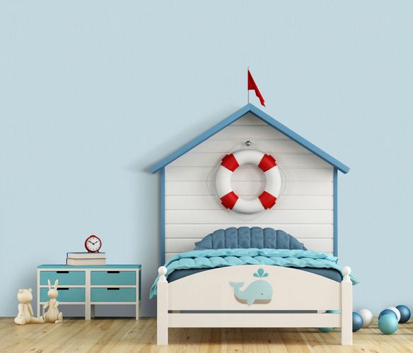 Kids wallpaper 10166-18 plain lines turquoise Sweet and Cool