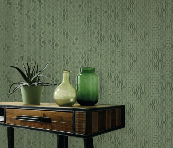 Erismann non-woven wallpaper green pattern 10259-07