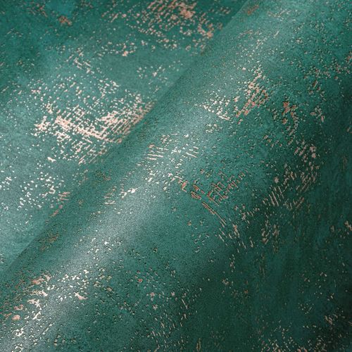 Non-woven wallpaper A.S. Creation green copper texture