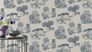 Non-woven wallpaper Rasch Jungle White Blue 555011 1