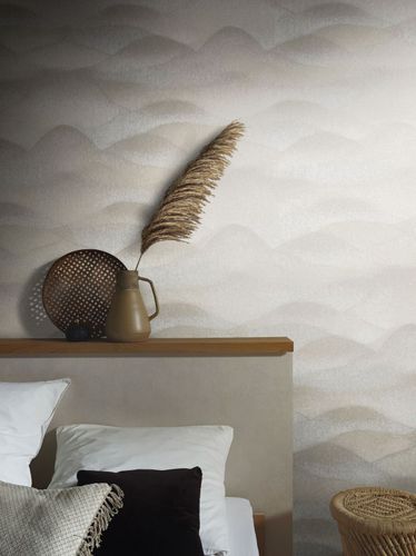 Non-woven wallpaper 34016 waves beige grey Marburg