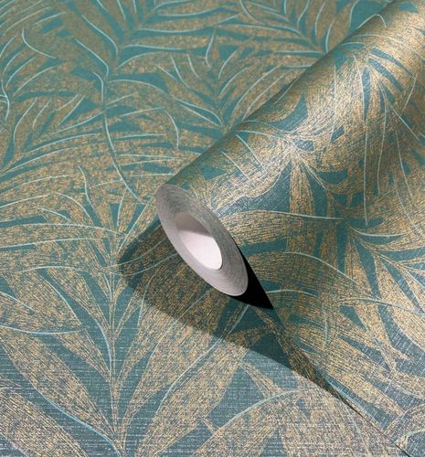 Non-woven wallpaper 34007 leaves green gold Marburg