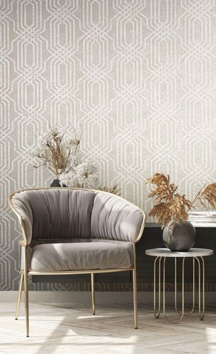 Non-woven wallpaper 34045 graphic grey white Marburg