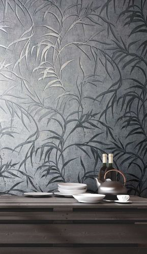 Non-woven wallpaper 34287 tendrils gray silver Marburg