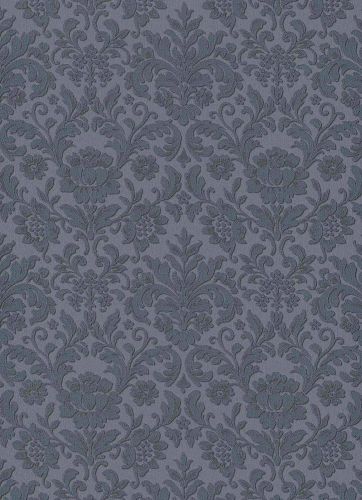 Vinyl Wallpaper Baroque Floral blue bluegrey Gloss 6378-08