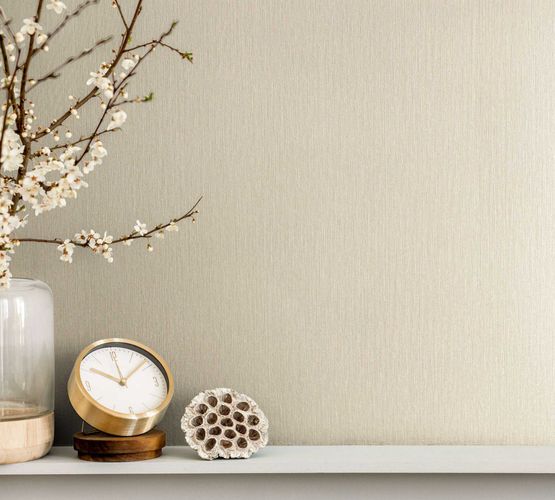 Non-woven wallpaper cream textile look Marburg 32952