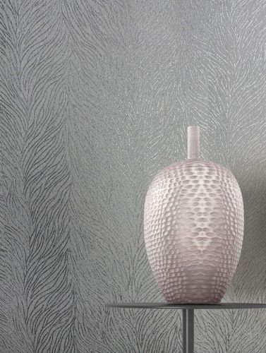 Non-woven wallpaper grey silver lines Marburg 58427