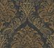 Non-woven wallpaper damask motif black gold 39112-3 2