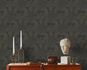 Non-woven wallpaper ornaments metallic black gold 39119-5 1