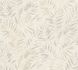 Non-woven wallpaper leaves metallic cream silver 39120-2 2