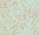 Non-woven wallpaper leaves metallic turquoise gold 39120-4 2