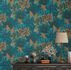 Non-woven wallpaper floral tropics blue green 39222-1 1