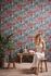 Non-woven wallpaper floral tropics pink blue 39222-2 6