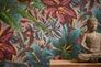 Non-woven wallpaper floral tropics pink blue 39222-2 8