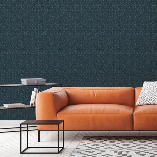 Non-woven wallpaper abstract stripes blue green 39092-1