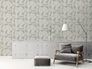 Non-woven wallpaper leaves white green metallic 39094-3 6