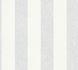 Non-woven wallpaper stripes pattern white grey 39029-1 2