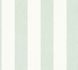 Non-woven wallpaper stripes pattern white green 39029-2 2
