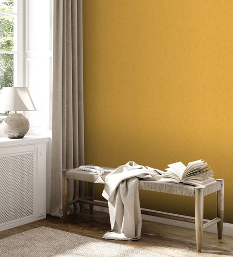 Non-woven wallpaper plain texture optics yellow 39030-7