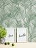 Non-woven wallpaper leaves white green metallic 39038-1 1