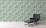Non-woven wallpaper leaves white green metallic 39038-1 8