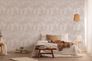 Non-woven wallpaper leaves white pearl metallic 39038-3 1