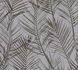 Non-woven wallpaper leaves grey brown gloss 39038-4 2